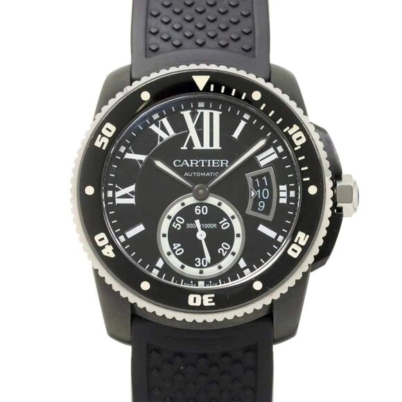 Cartier Calibre de Cartier Diver WSCA0006 Date Black Dial Mens Watch 90273975 - Picture 1 of 7